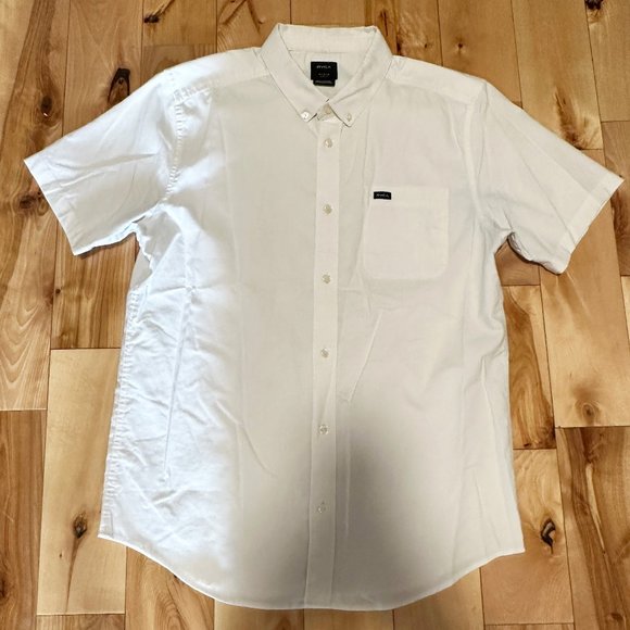 RVCA That'll Do Short Sleeve Shirt - White - M - Picture 1 of 2